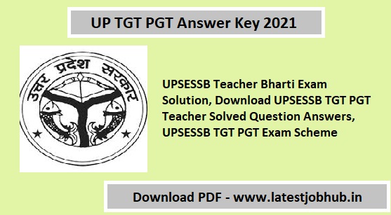 UP TGT PGT Answer Key 2021