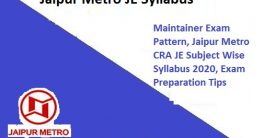 Jaipur Metro CRA Exam Syllabus 2022