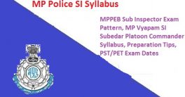 MP Vyapam SI Syllabus & Exam Pattern