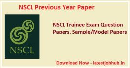 NSCL Trainee Question Papers
