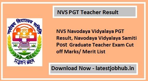 NVS PGT Exam Selection List