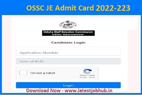 OSSC JE Admit Card 2022