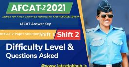AFCAT Answer Key 2021