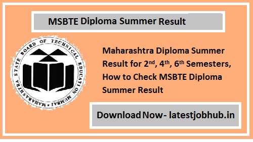 MSBTE Diploma Summer Result 2023