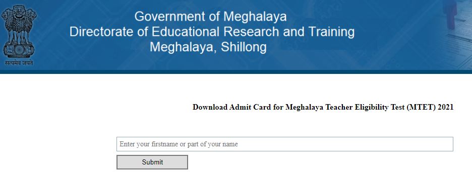 Meghalaya-TET-Admit-Card