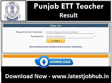 Punjab ETT Teacher Result 2023