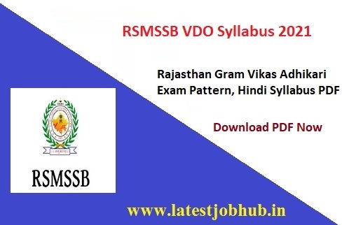 RSMSSB VDO Syllabus 2021