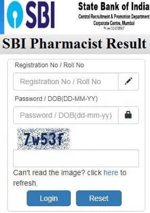 SBI Pharmacist Result 2021
