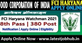 FCI-Haryana-Watchman-Recruitment-2021
