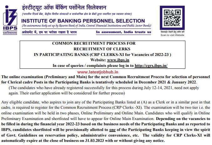 IBPS-Clerk-Exam-Notice