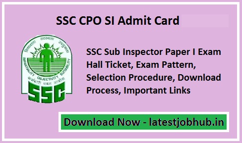 SSC-CPO-SI-Admit-Card-2022
