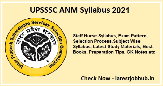 UPSSSC ANM Syllabus 2022