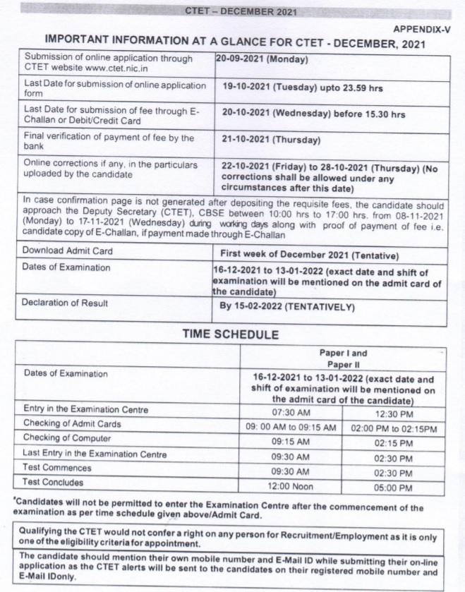 CBSE CTET एडमिट कार्ड घोषित, 16-31 December Exam Hall Ticket