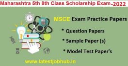 Maharashtra Scholarship Exam Question Papers 2022 PDF