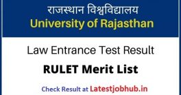 Rajasthan University Law Entrance Result