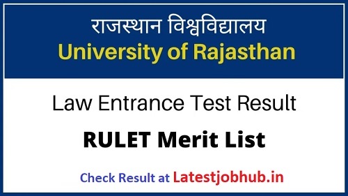 Rajasthan University Law Entrance Result
