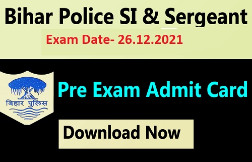Bihar Police Sub Inspector Hall Ticket