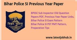 BPSSC Sub Inspector Sample Papers
