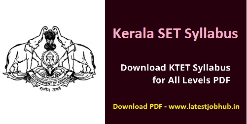 Kerala SET Syllabus 2021