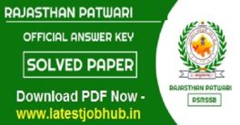 Rajasthan Patwari Exam Solution