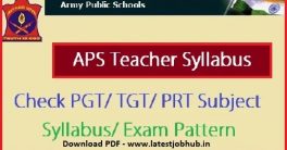 AWES APS TGT PGT PRT Syllabus