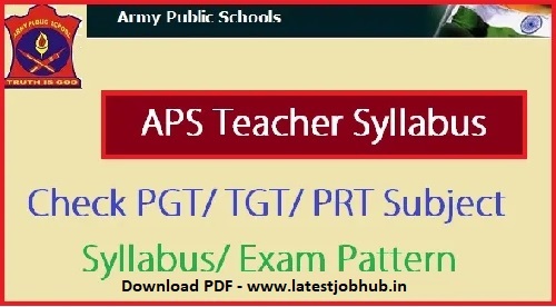 Army Public School Teacher Syllabus 2022