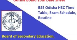 BSE Odisha HSC Time Table 2024