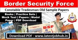 BSF Constable Previous Year Papers 2022