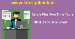 DHSE Kerala Plus Two Time Table 2022