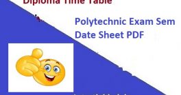 Polytechnic Diploma Semester Time Table