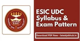 ESIC UDC Syllabus 2022