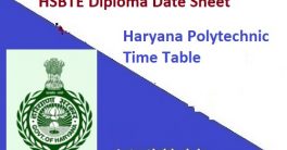 HSBTE Diploma Date Sheet 2022