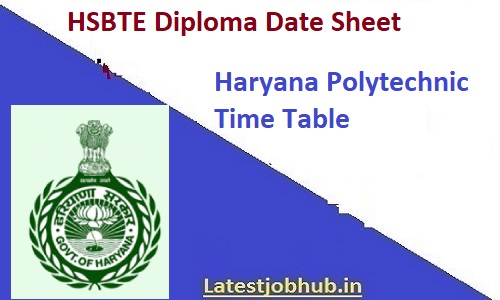 HSBTE Diploma Date Sheet 2022