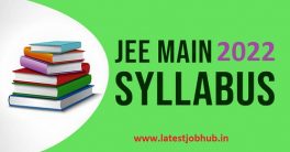 NTA JEE Main Syllabus 2022 PDF