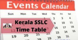 Kerala SSLC Time Table 2022