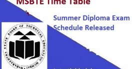 MSBTE Summer Exam Date Sheet