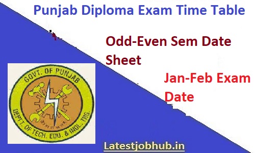 Punjab Diploma Exam Time Table 2023