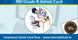 RBI Officer Grade B Admit Card 2022