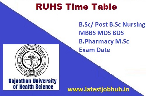 RUHS Time Table 2022