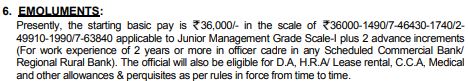 SBI CBO Recruitment Pay Scale