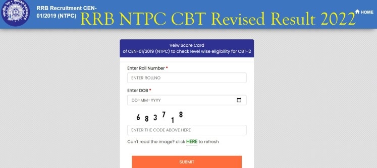 RRB NTPC Revised Result 2022 Declared