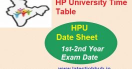 HP University Time Table 2022