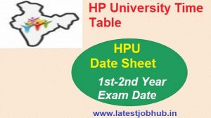 HPU Date Sheet 2022