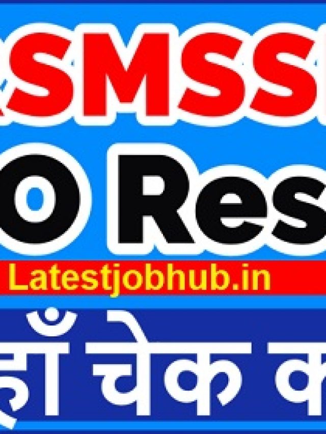 RSMSSB VDO Result Rajasthan Gram Vikas Adhikari Prelims Score