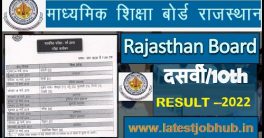 RBSE 10th Result 2022