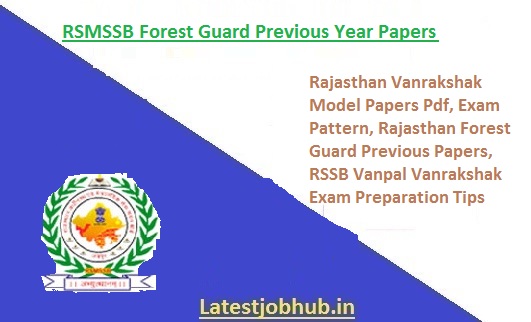 RSMSSB Forest Guard Previous Year Question Papers