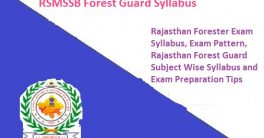 RSMSSB Forest Guard Syllabus 2022