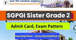 SGPGI Nursing Officer Admit Card