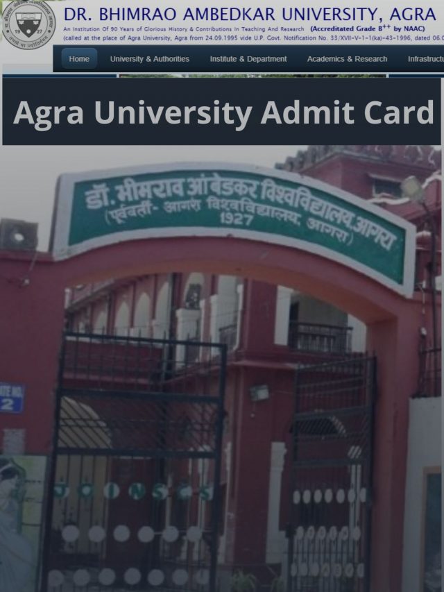 Agra University Admit Card 2022