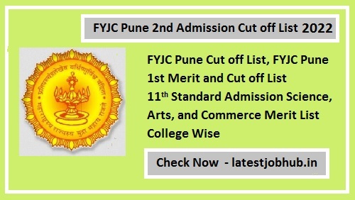 FYJC Pune Merit List & Cut off List 2023